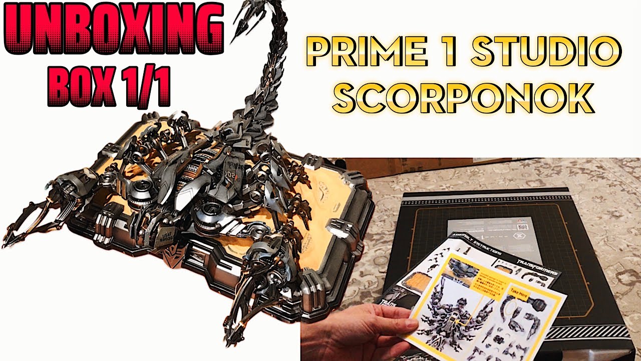 Unboxing Prime 1 Studio Transformers Scorponok in the Museum Masterline Series, Box 1-1