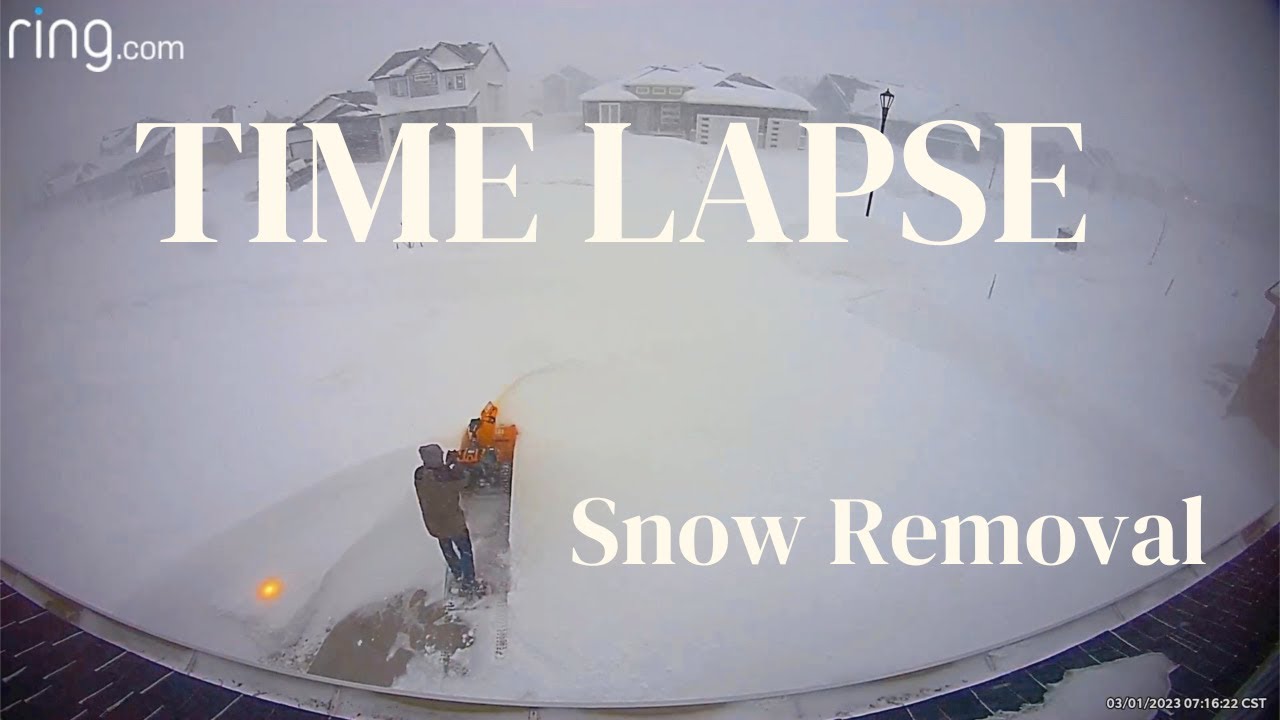 Clearing Snow in High Winds - Braving the Elements in Fargo, North Dakota - Time-Lapse Footage