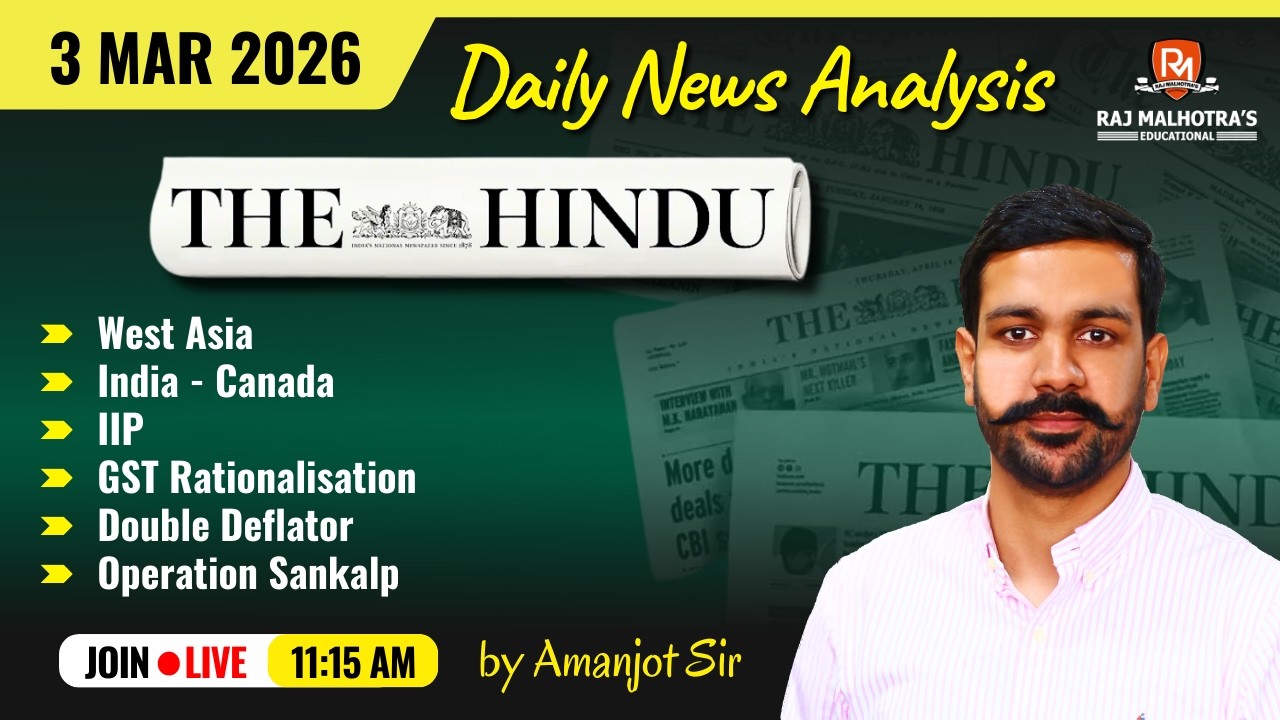 The Hindu Newspaper Analysis | 3 Mar 2026 | UPSC CSE |
