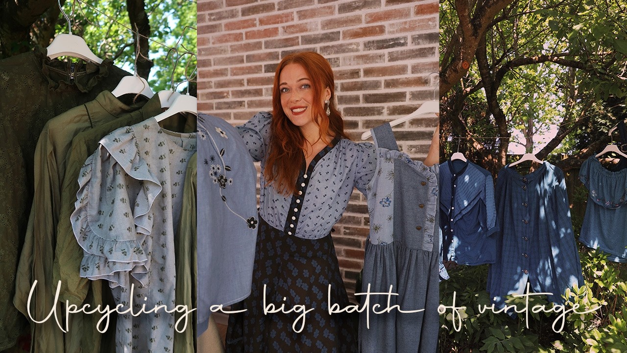 I upcycle a big batch of stained vintage pieces | From Trash to Treasure