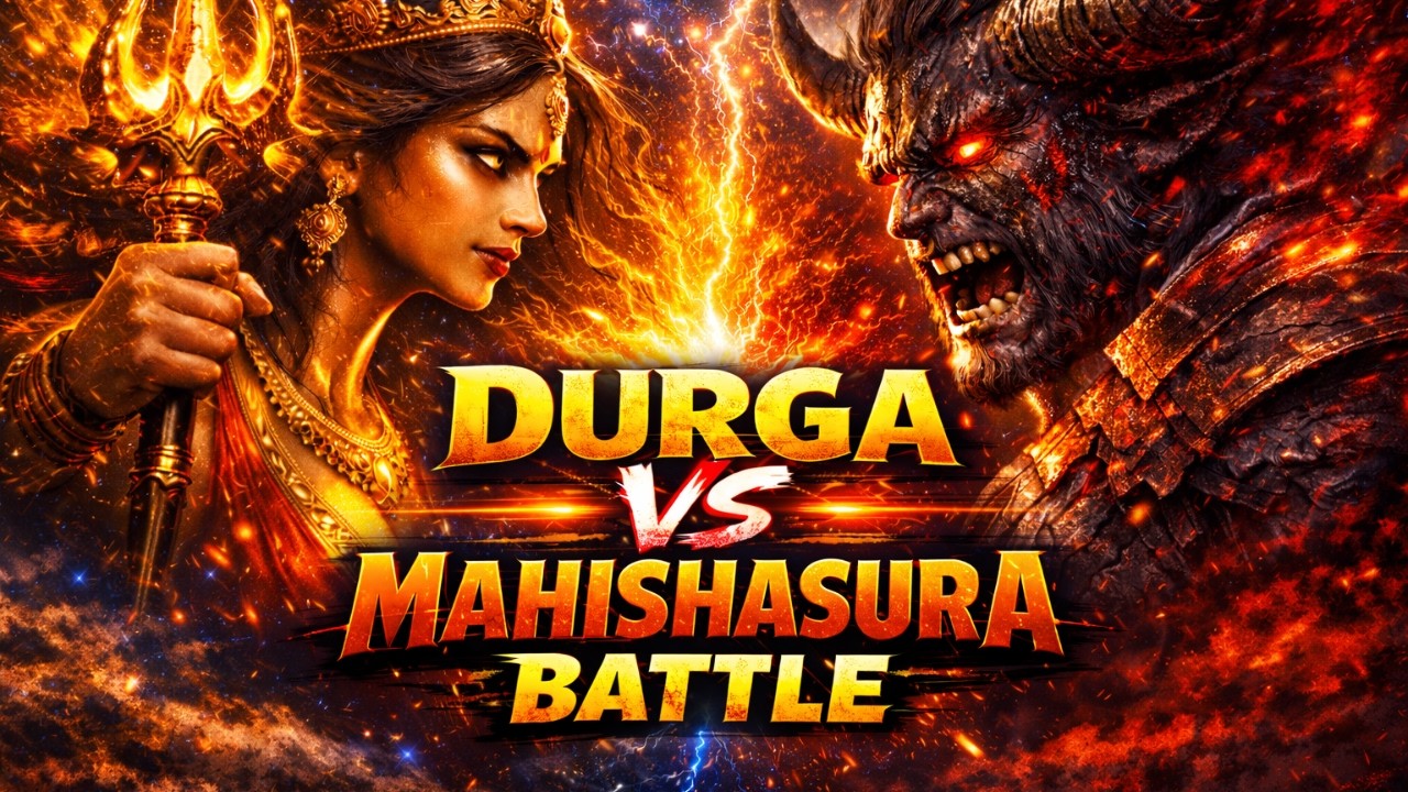 DURGA vs MAHISHASURA | Epic Hindu Mythology Battle