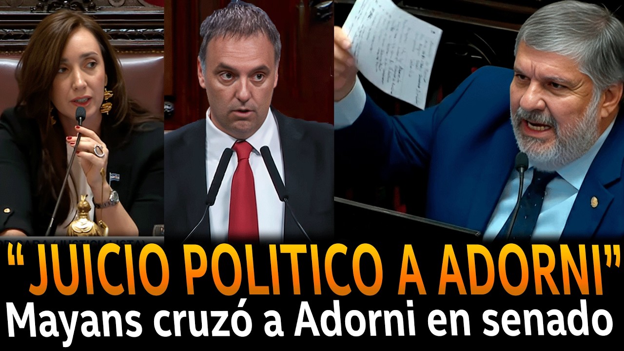 MAYANS expuso al corrupto de ADORNI en el senado