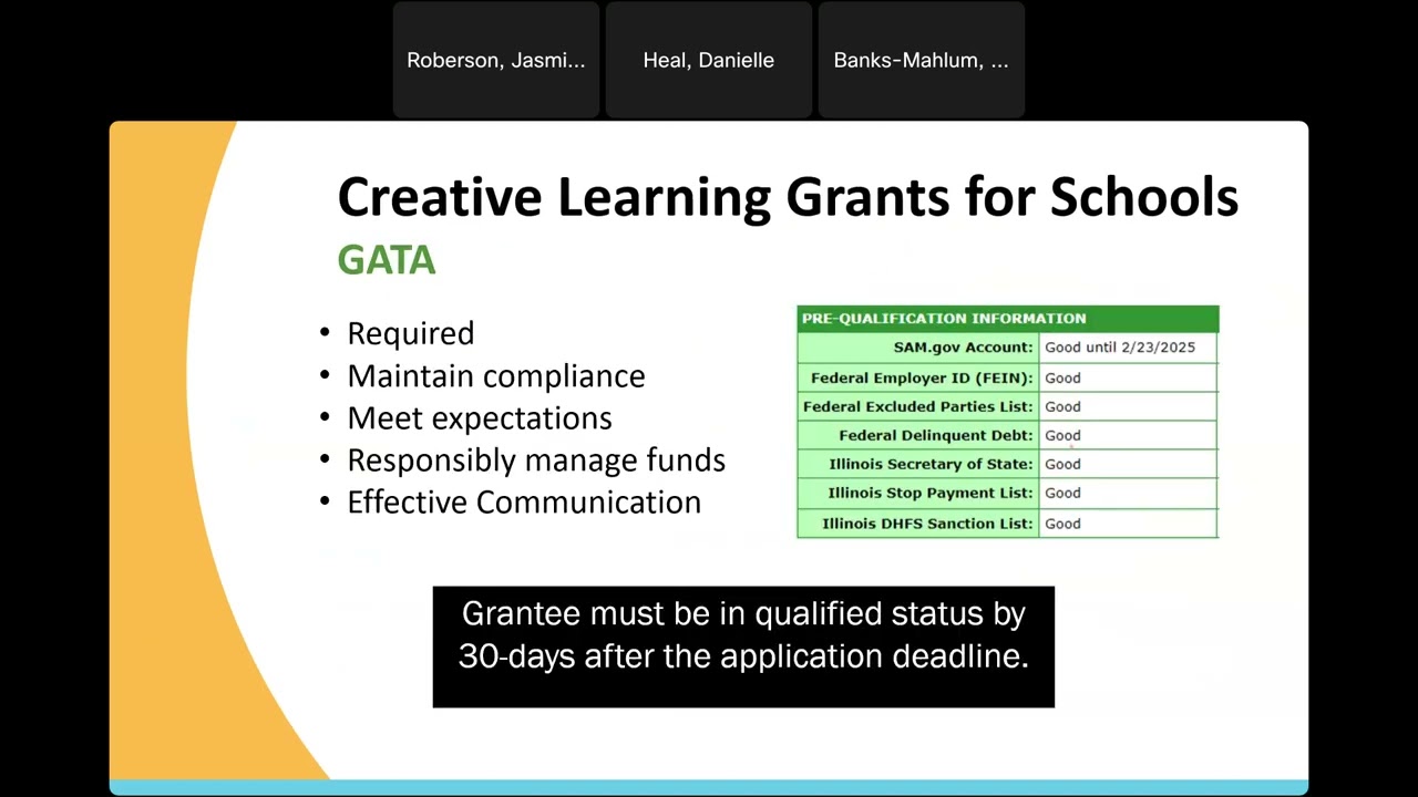FY27 Creative Learning Grant for Schools Webinar Recording