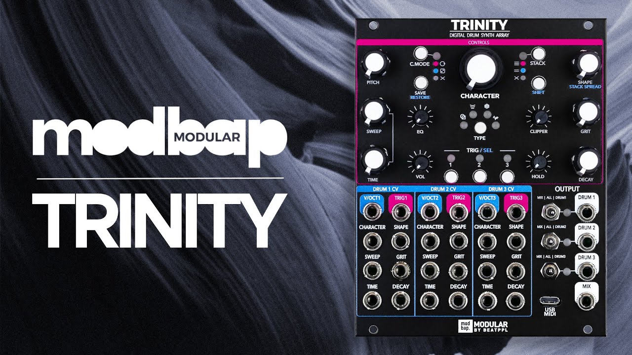 Modbap Modular Trinity Drum Synth - Sound Demo (no talking): Dub Techno, Electro, IDM