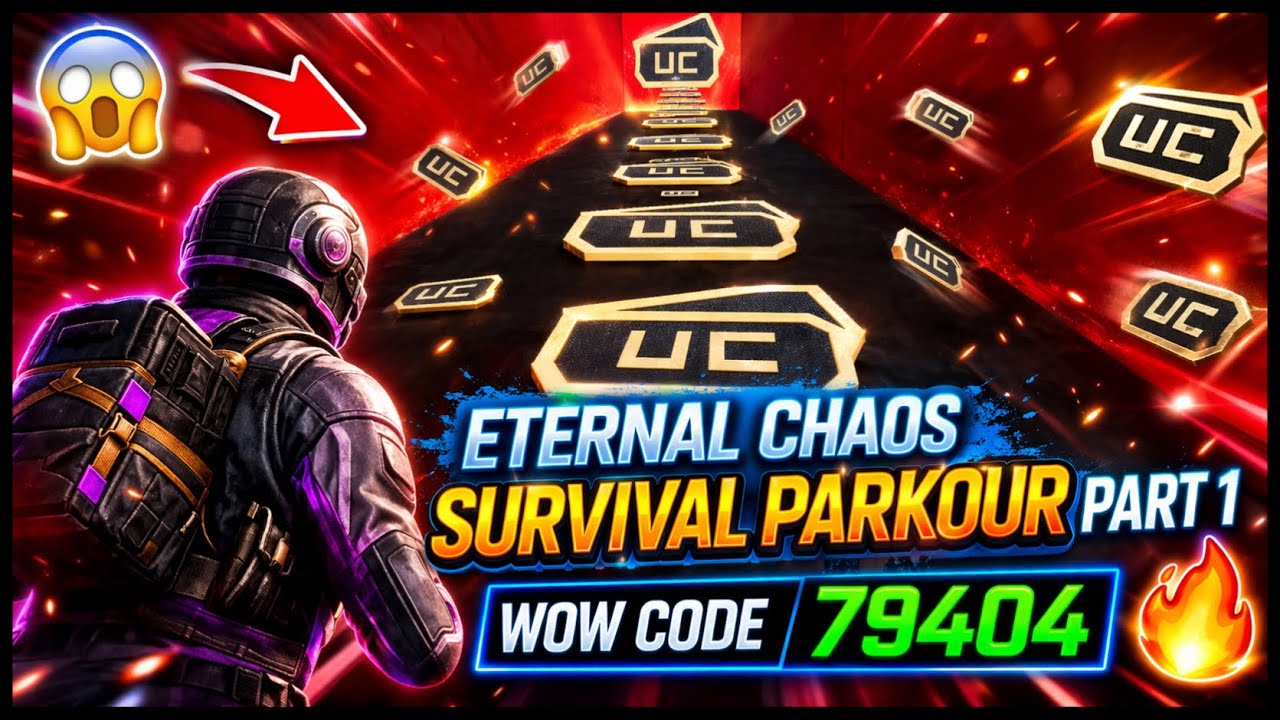 Eternal Chaos Survival Parkour Part 1 😱 | BGMI WOW Code 79404 | Hardest Survival Challenge Ever 