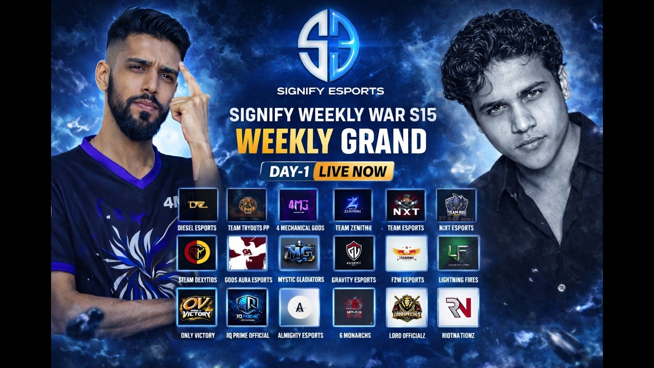 [Hindi] SIGNIFY WEEKLY 10,000 INR GRAND FINAL WEEK 15  DAY 1 @S8ULGG @GodLikeEsportss