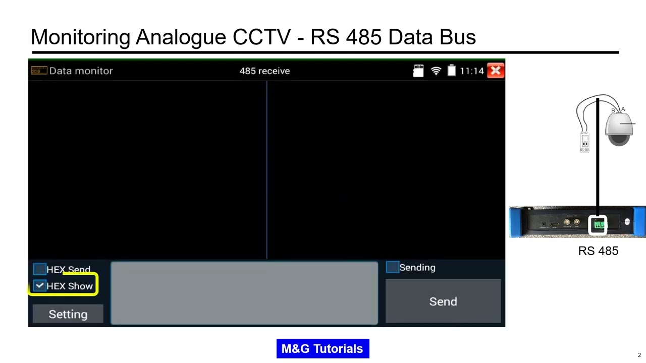 M&G 18   Analogue RS485 Data Bus   IP CCTV Tester