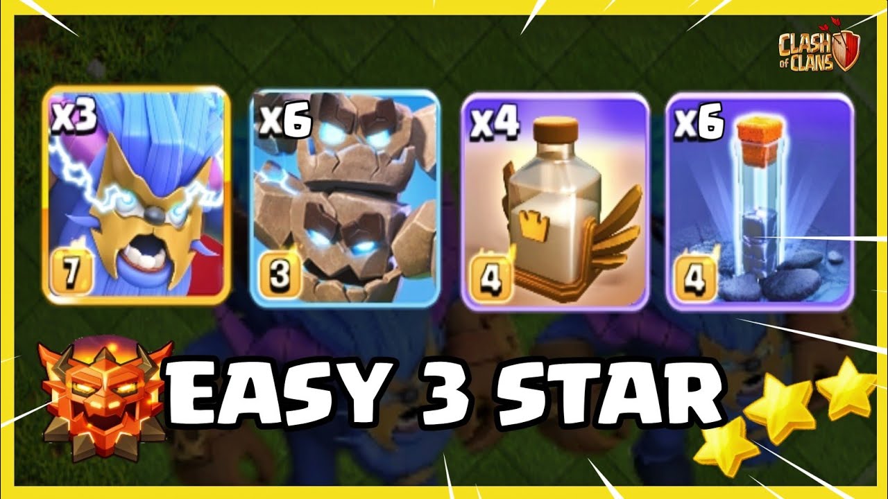 Super Yeti Meteor Golem Spam Attack 🔥 Easy TH18 Legend Attack Strategy