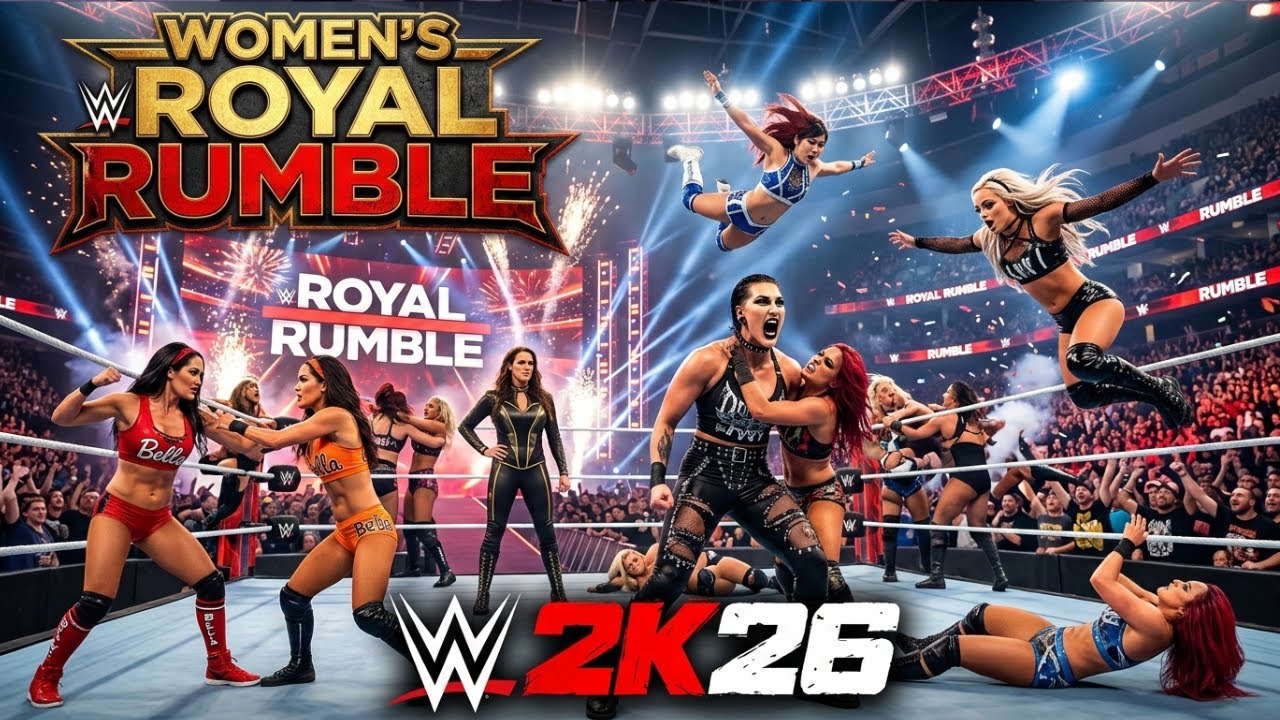 WWE 2K26 Royal Rumble Match Gameplay 🔥 30 Superstars Over The Top Rope Battle!
