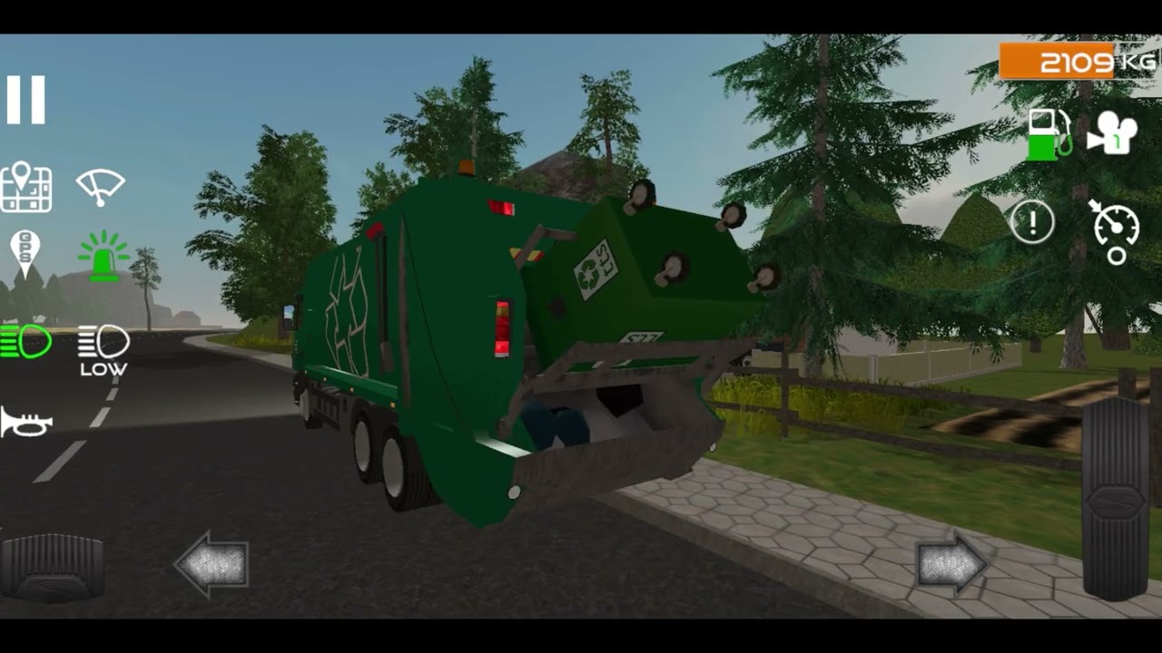 RECOGIENDO BASURA FUERA DE LA CIUDAD (ME QUEDO SIN GASOLINA) | Trash Truck Simulator