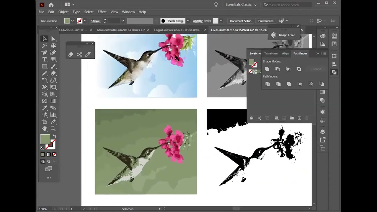 DL4A (Part 2 of 2): Illustrator® Live Trace Exercises