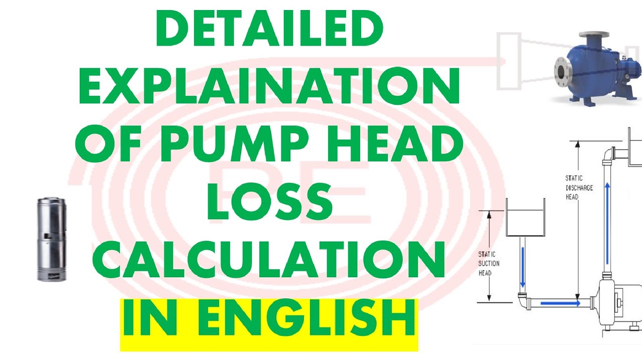 Pump Head Loss Calculation| Pump Design Calculation| Pump pressure drop calculation| #pumps