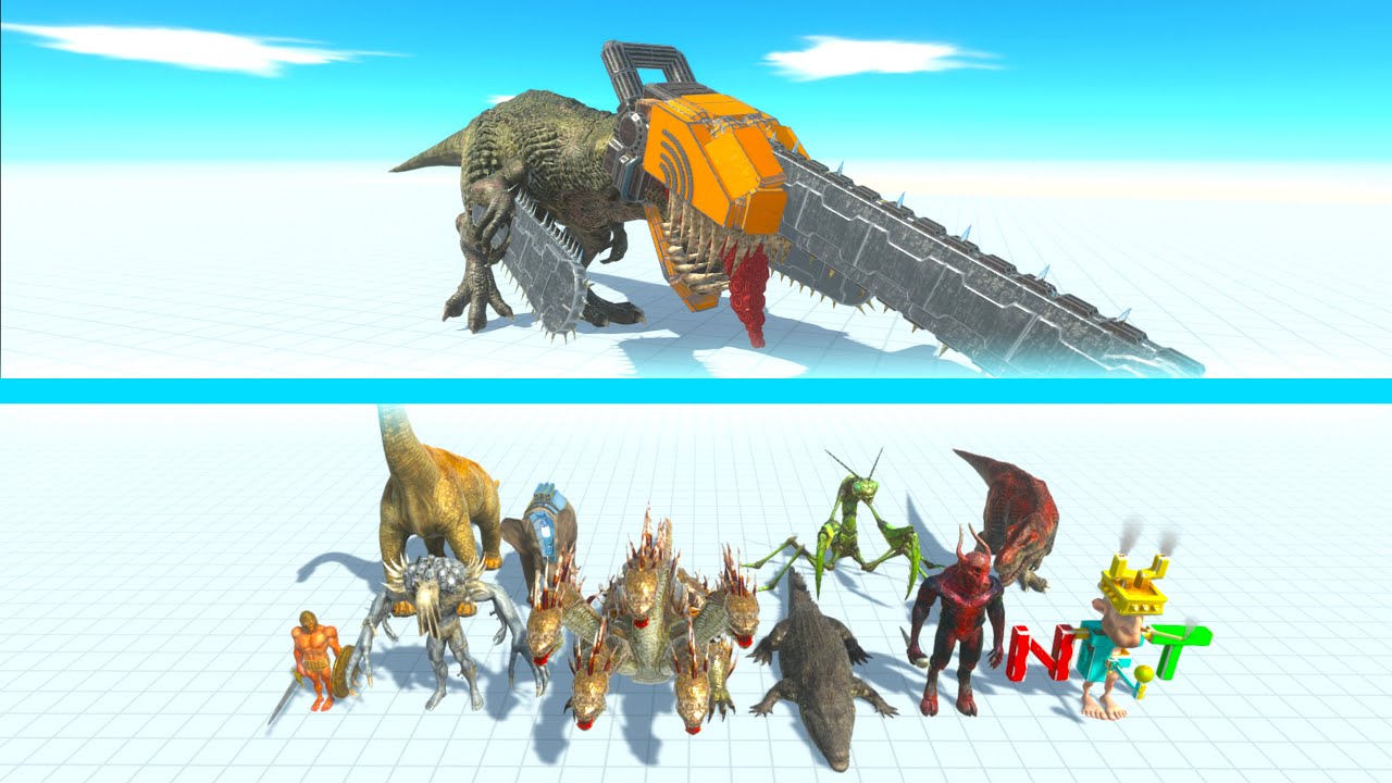 CHAINSAW T-REX vs EVERY FACTION - Animal Revolt Battle Simulator ARBS