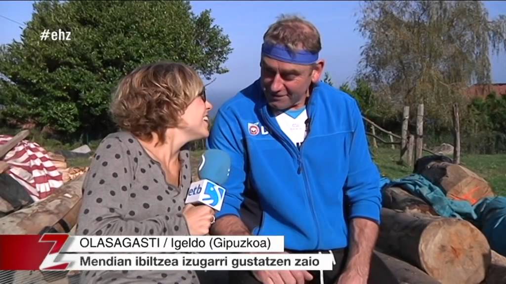 Joxe Mari Olasagasti aizkolariaren entrenamendu bat, gertutik