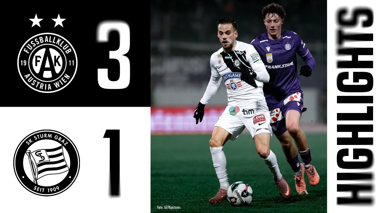 HIGHLIGHTS | Austria Wien vs. SK Sturm Graz | 17. Runde