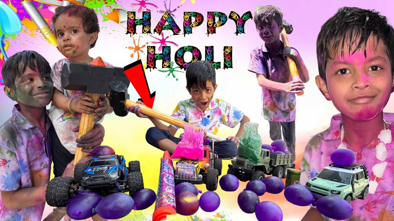 Holi Special 🎨 RC Cars | Pichkari | Rang Bhare Gubbare Challenge | Kunal RC