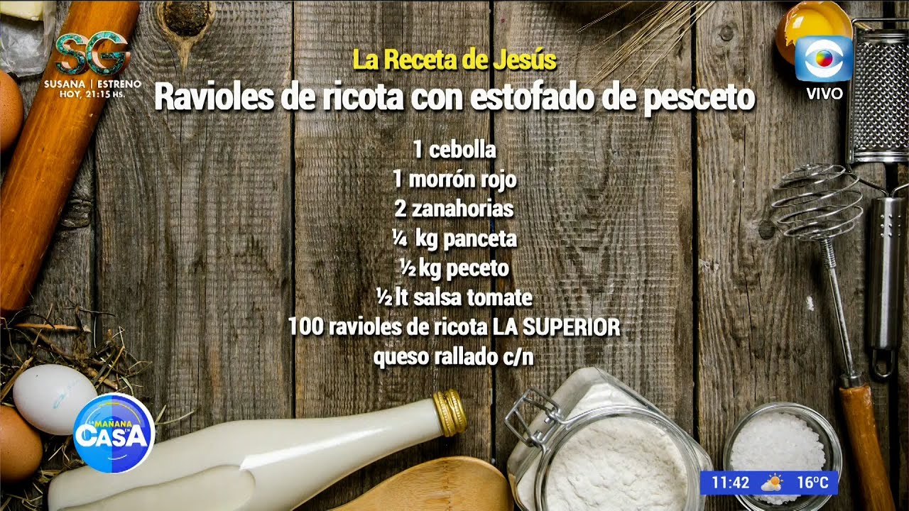 Jesús Graña, nos enseña a preparar unos deliciosos ravioles de ricota con estofado de peceto