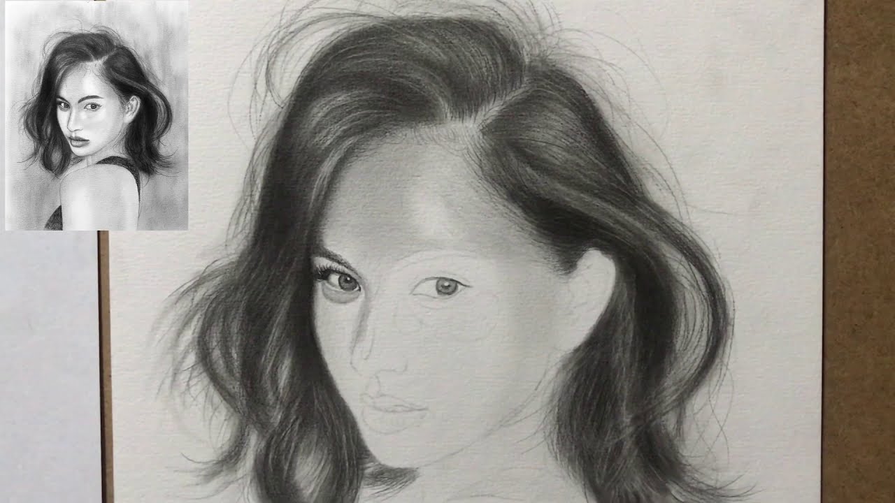 วาดเสร็จแล้ว วาดภาพเหมือนขาวดำเทคนิคดินสอ | pencils drawing ✍️