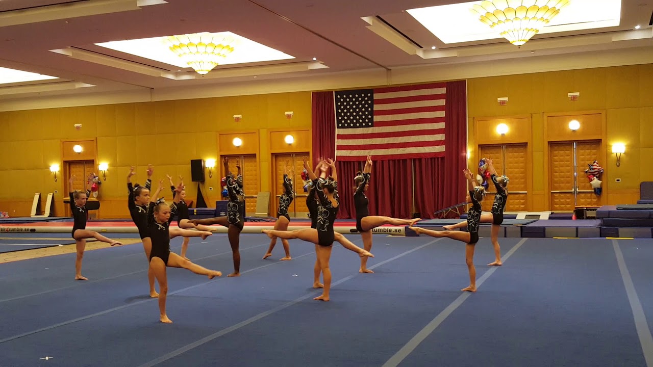 Power Team Gym level 3, floor routine at Nationals 2018.