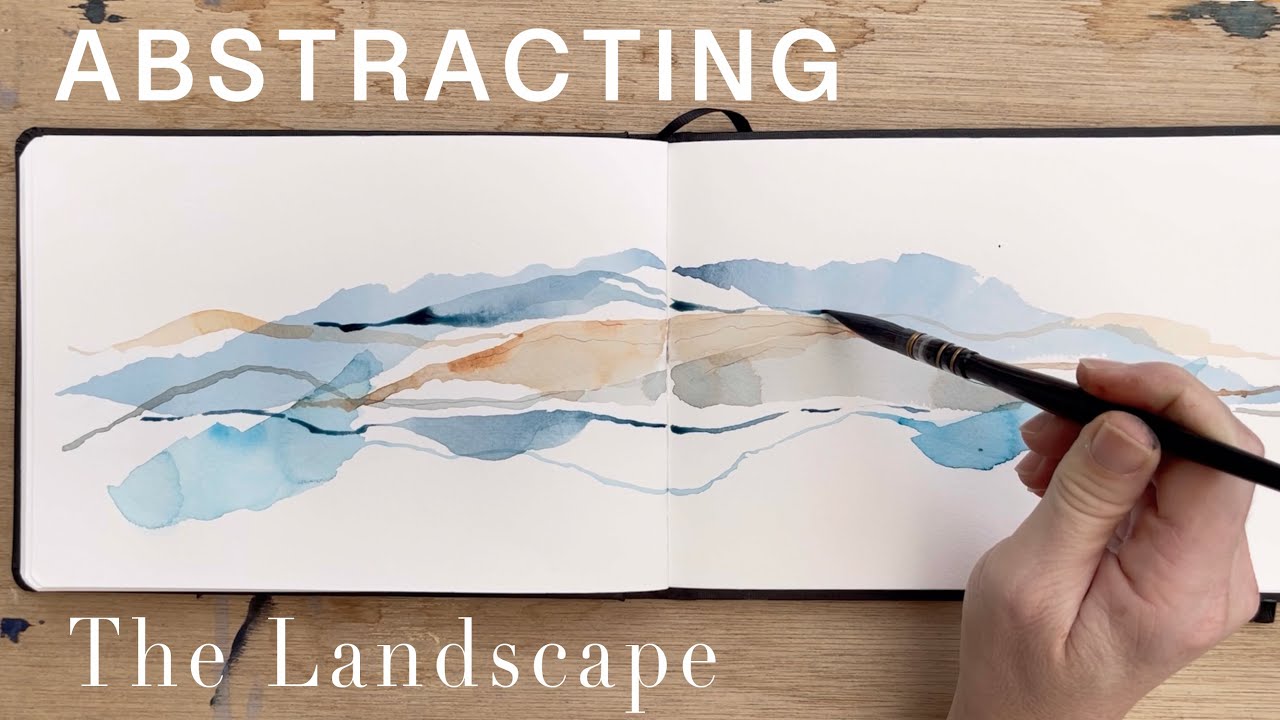Watercolour Mountains | Abstract Landscape Sketchbook Painting Demonstration
