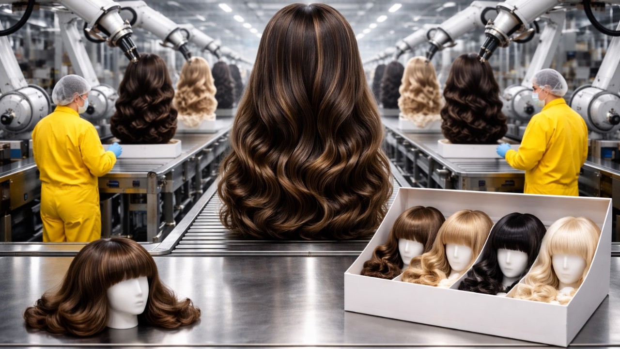 Satisfying Factory Process: From Raw Banana Stem to Wigs (Full Process)