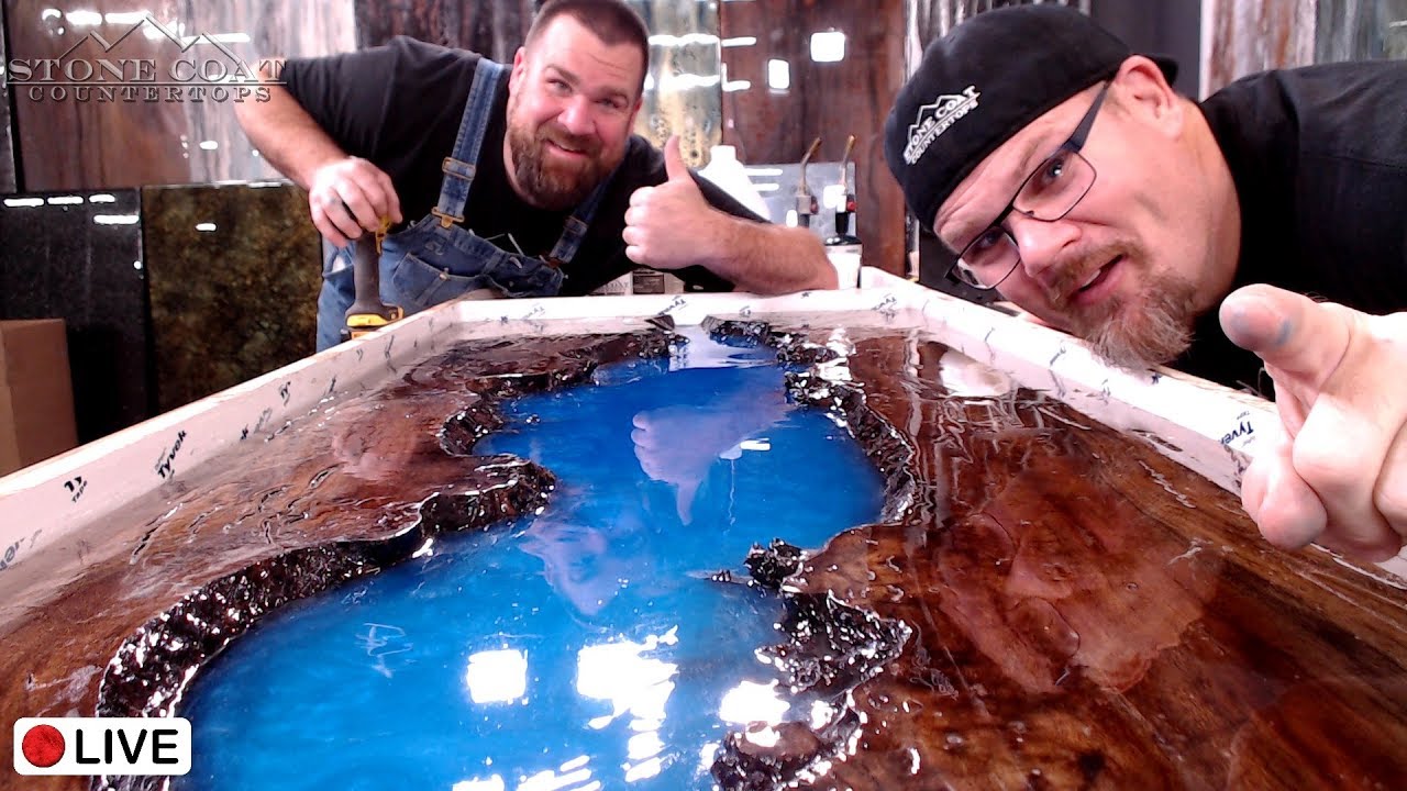 River Table Ocean Pour | Stone Coat Countertops