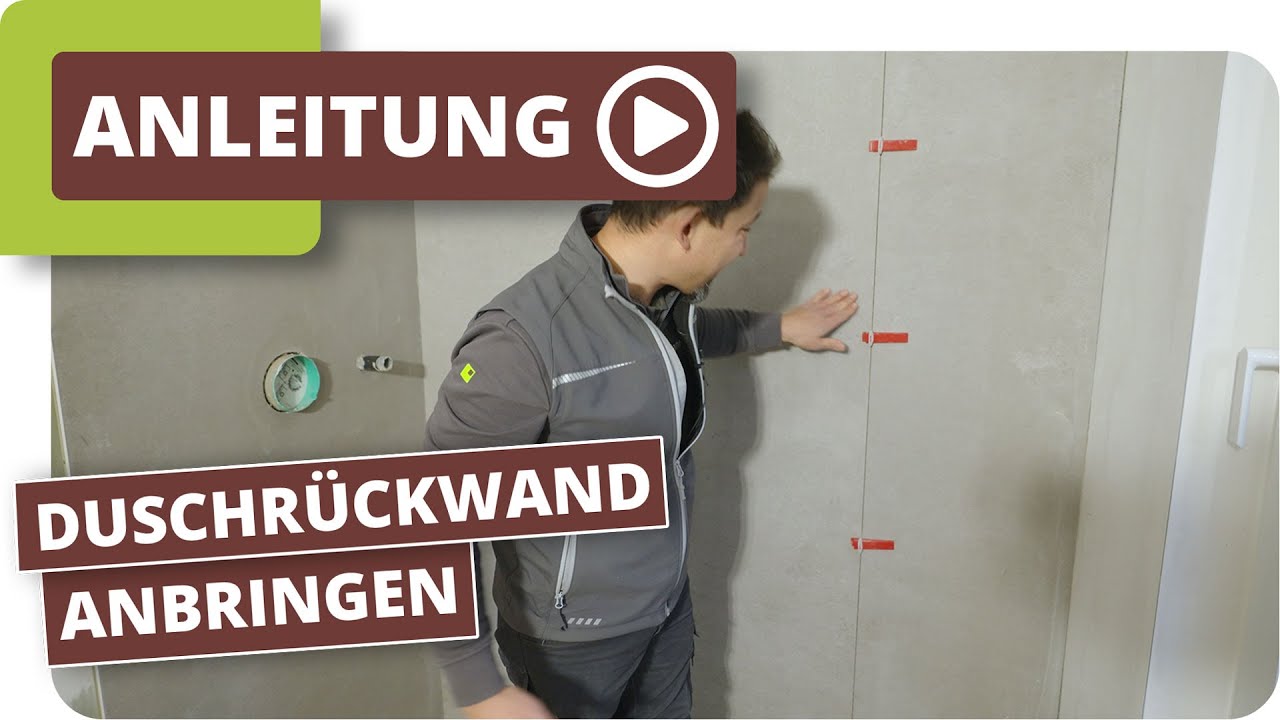 Duschrückwand einbauen - XXL Fliesen kleben