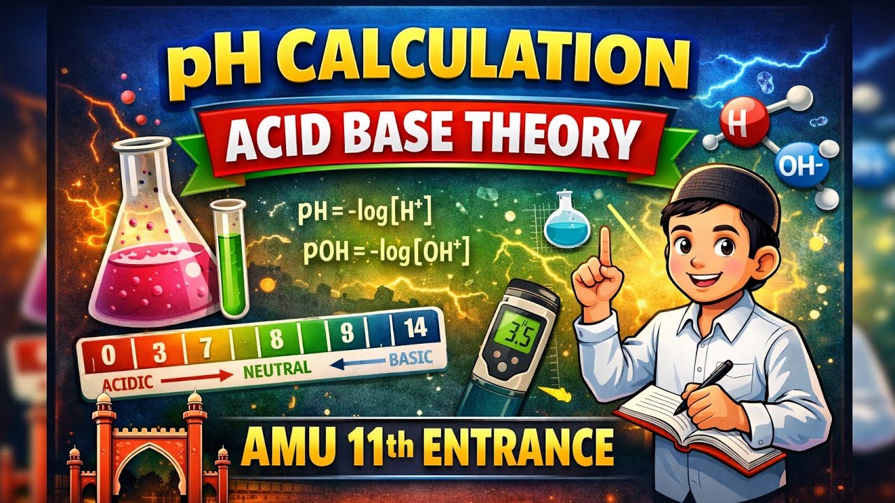 pH Calculation L-02 | AMU 11th Entrance | #amuentranceexam #amupreparation #amu #aligarh #neet #jee