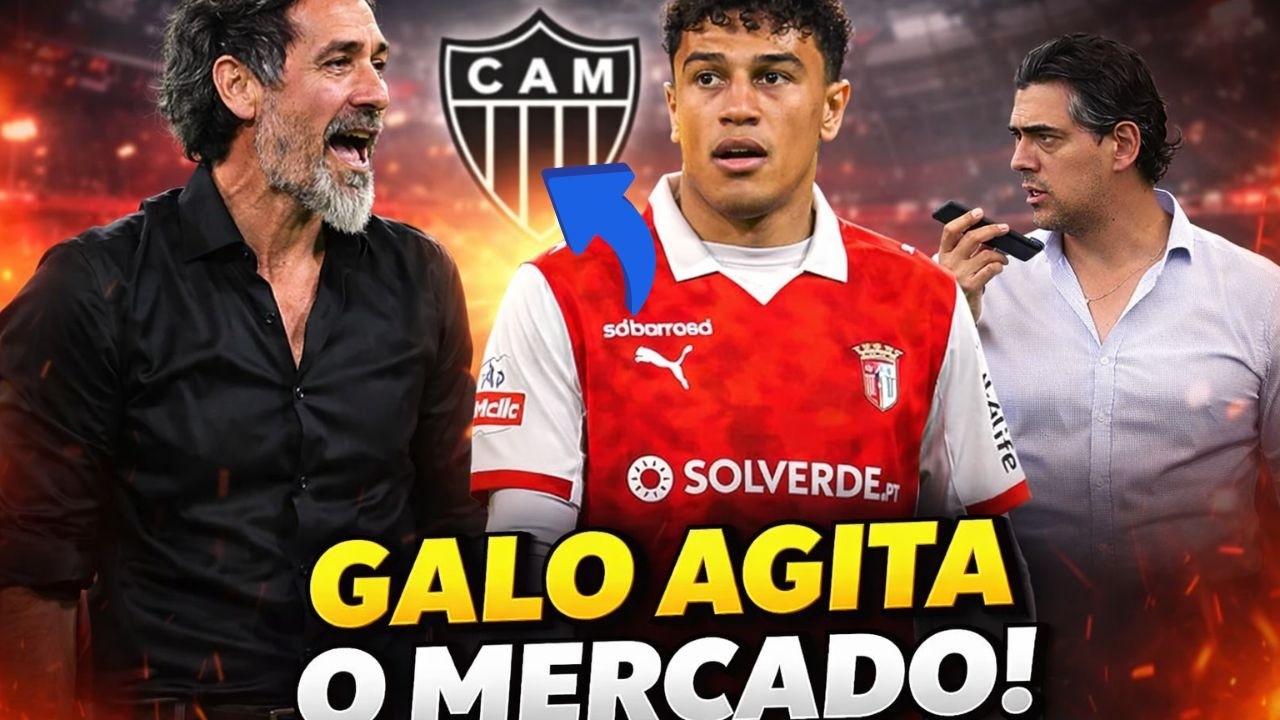 🚨 BASTIDORES QUENTES! DOMÍNGUEZ CHEGANDO E GALO NA DISPUTA POR MEIA DO BRAGA!