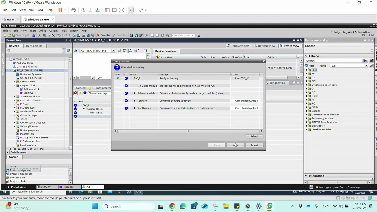 How to Fix PLC SIM Advanced V7.0 Simulation Error with TIA Portal V19 in VMware
