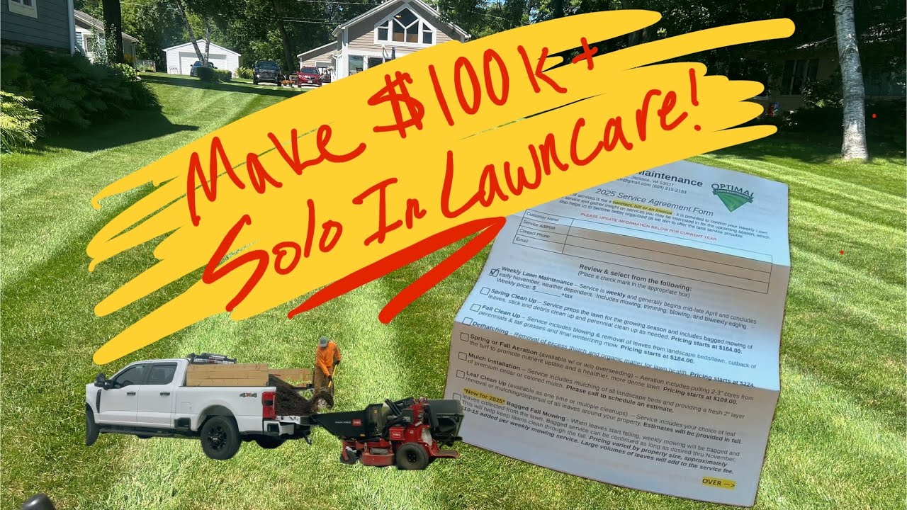 How To Make $100k + In Your Solo Lawncare Business! Lawncare Service Agreements and Client Renewals!