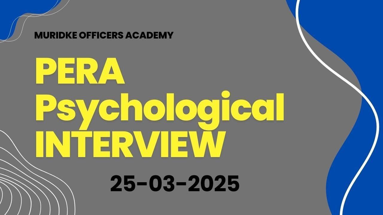 PERA PSYCHOLOGICAL INTERVIEW: THE ULTIMATE GUIDE TO GUARANTEED SELECTION!