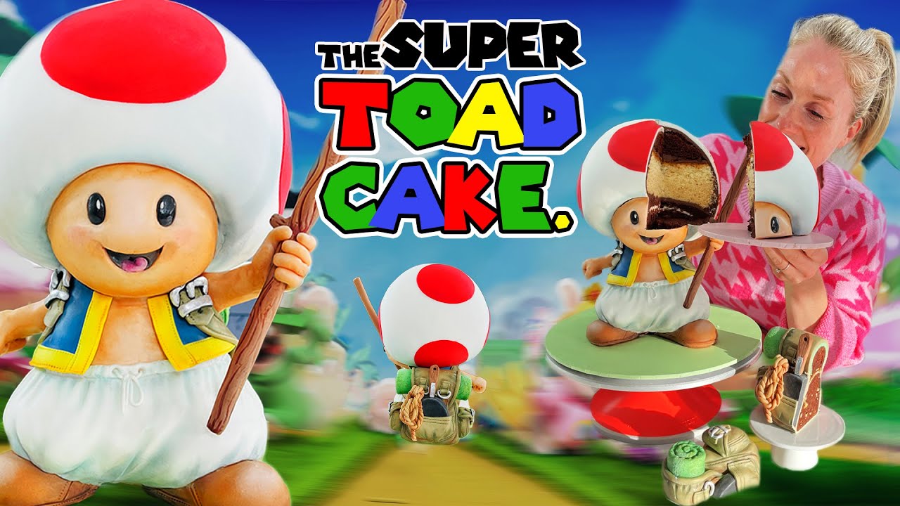 Super Mario Toad Cake Tutorial 🍄