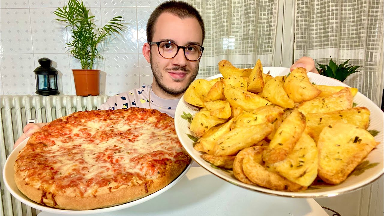 PIZZA E PATATINE MUKBANG 🍕 🍟 ASMR ITA EATING SOUNDS