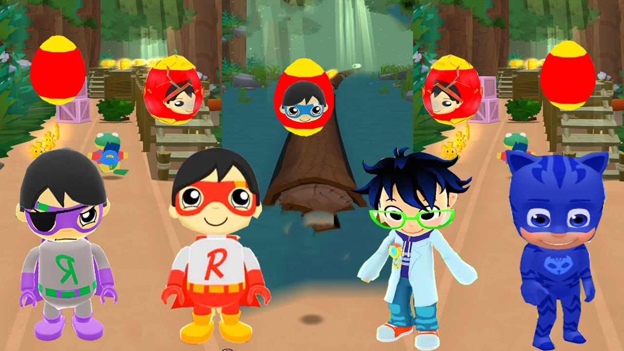 TAG WITH RYAN SANTA RYAN VS PJ MASK RYAN VS HERO COMBO VS HERO RED TITAN RYAN LAVA HALLOWEEN FUNNY