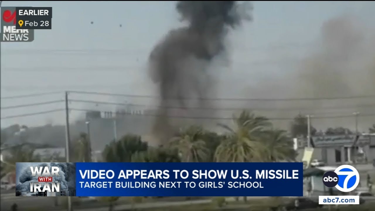 Video appears to show US missile hitting building near Iranian girls' school