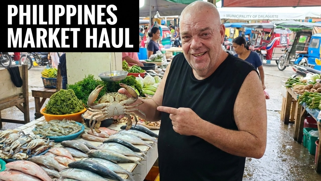 Morning Market Tour Dalaguete Cebu| Fresh Seafood Philippines Food Haul