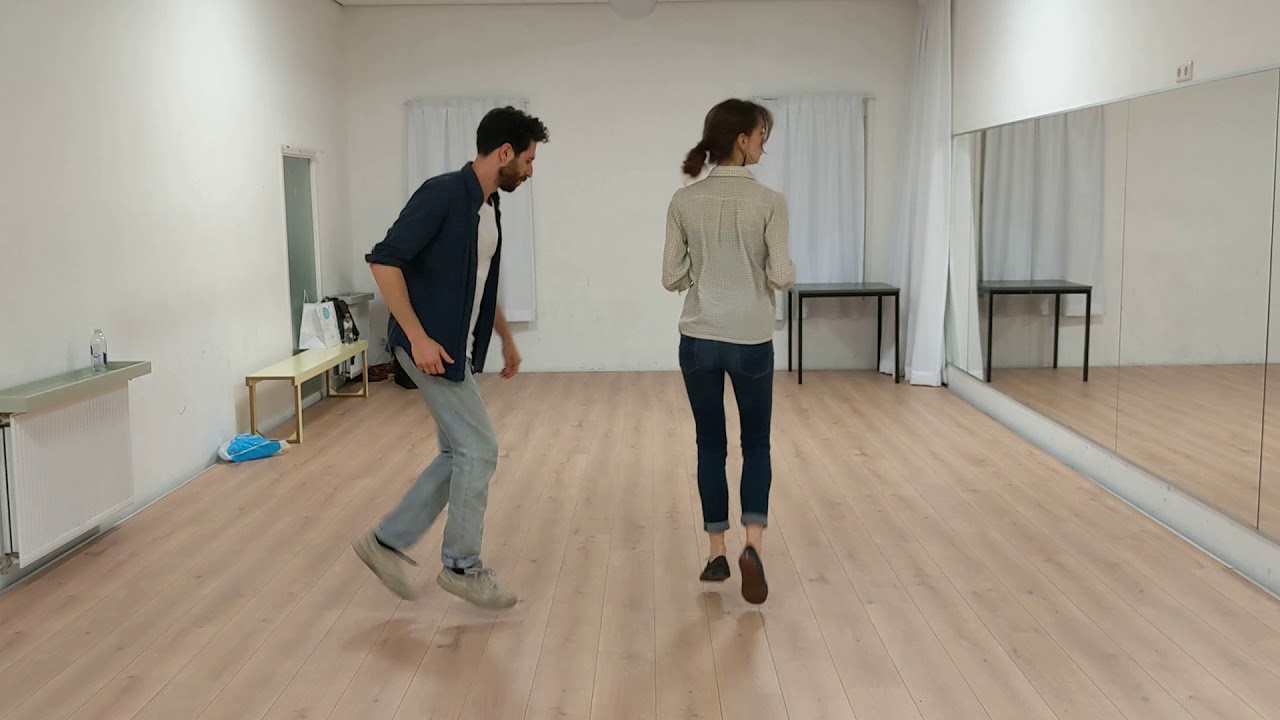 Shag intermediate - class 10b - bonus footwork - heel toe, toe heel