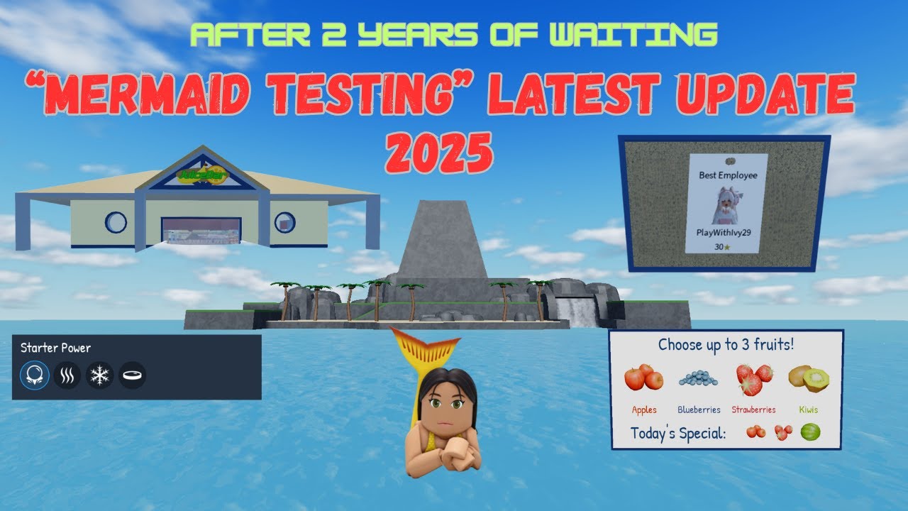 MERMAID TESTING 2025 LATEST UPDATE l ROBLOX l PLAY WITH IVY