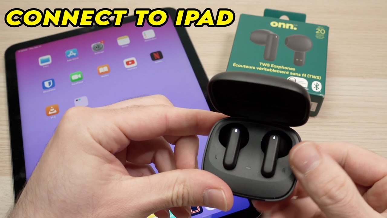 Как подключить/связать беспроводные наушники Onn с iPad