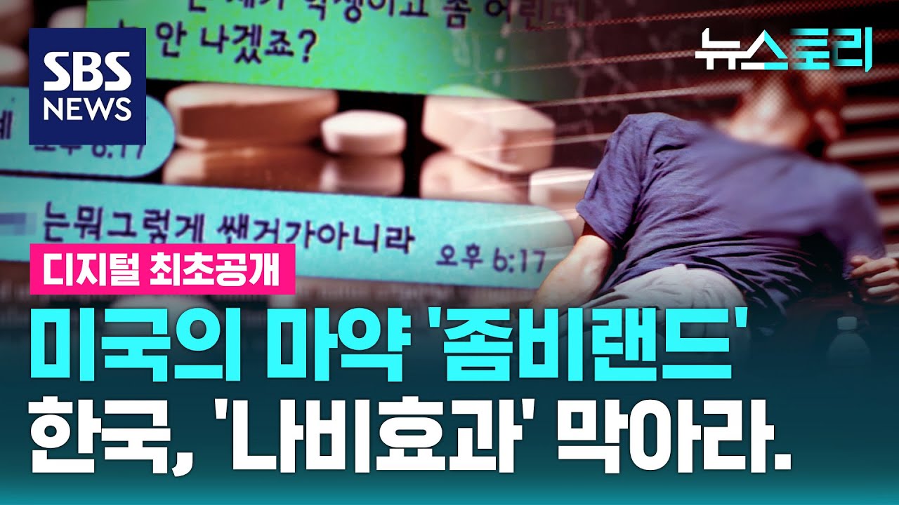 미국의 마약 ‘좀비랜드’.. 한국, ‘나비효과’ 막아라 (뉴스토리) / SBS