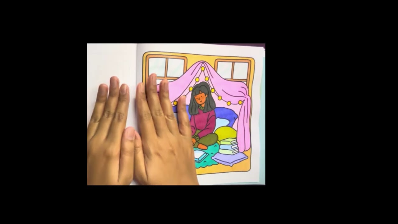 Colour with me asmr cozy night with a reader girly #asmr #cozynights #asmrsounds #viral #coloring 