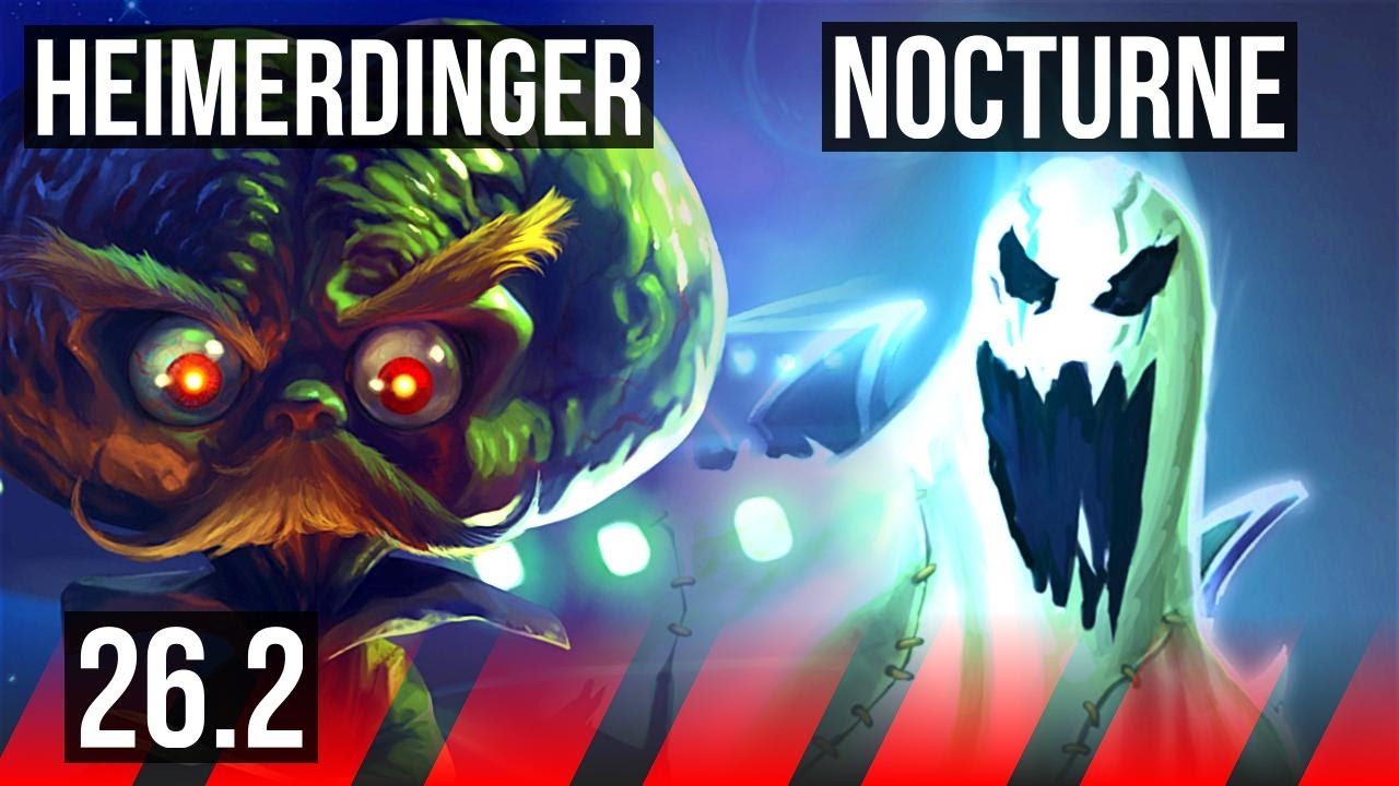 HEIMERDINGER vs NOCTURNE (TOP) | Good KDA: 12/1/0 | KR Master | 26.2