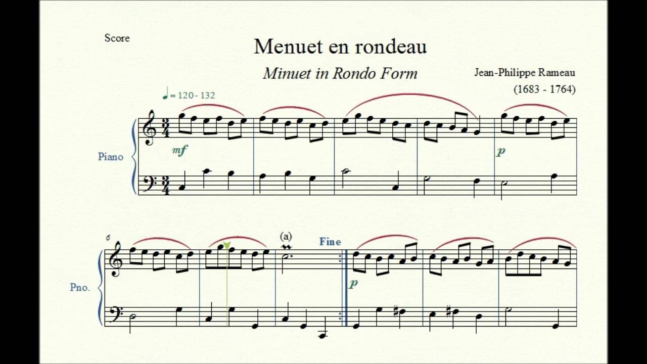 Menuet en rondeau (Minuet in Rondo Form) - Jean-Philippe Rameau - Piano Repertoire 2