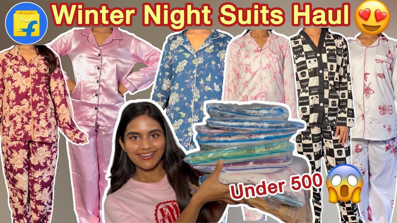 Winter Night Suits Haul Flipkart🧣/ Flipkart Night Suits Haul Under 499 ✨