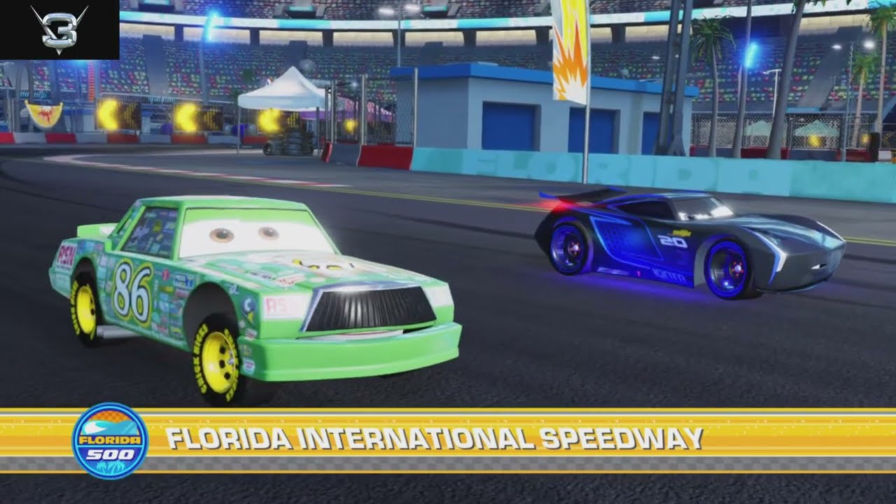 Cars 3 Driven to win: Jackson Storm batte race + Dr. Damage Thunder Hallow Race