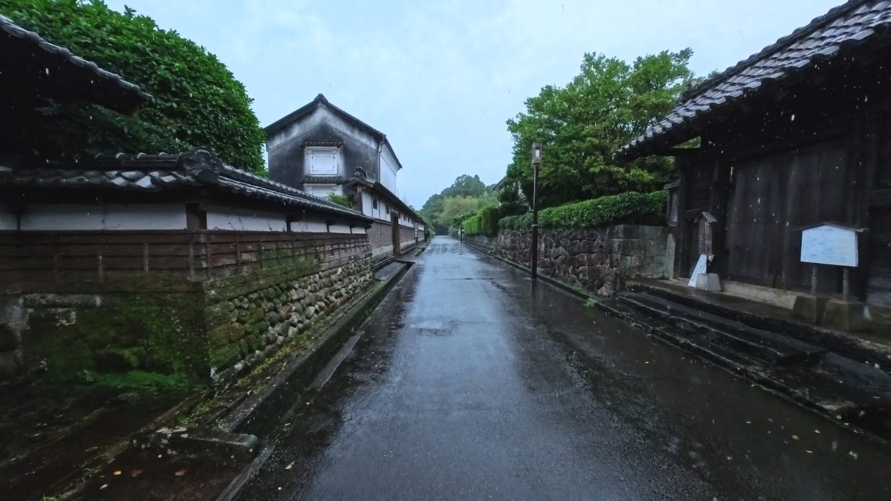 【4K】 Rainy Walk in Obi Castle Town | Miyazaki’s Little Kyoto 雨の飫肥城下町 宮崎