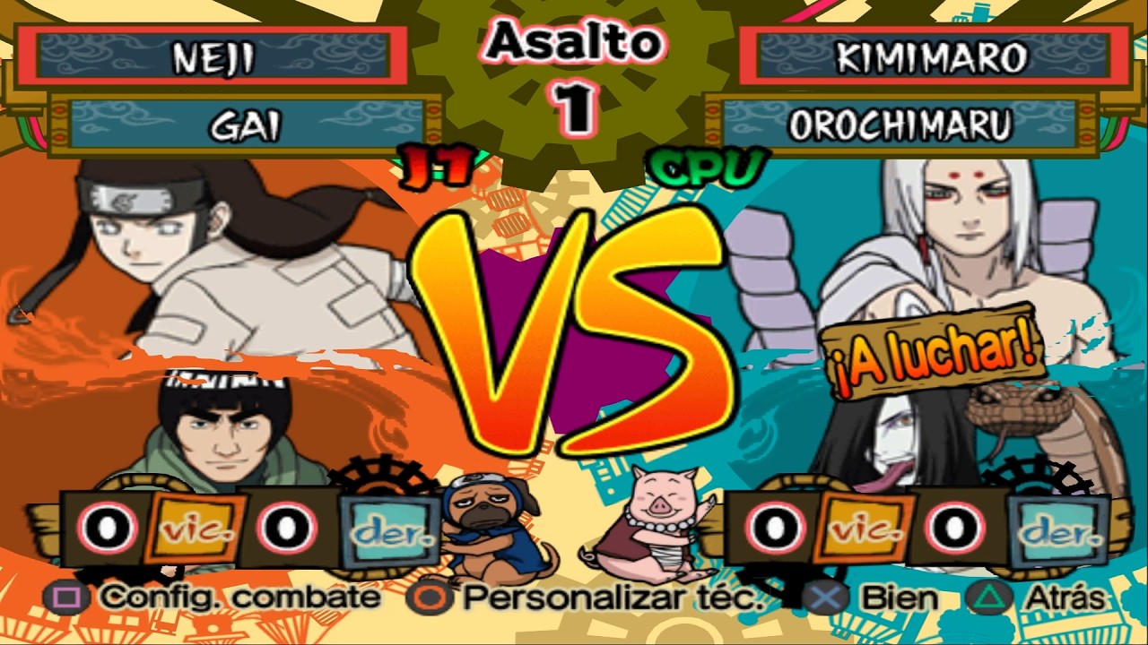 Neji (Clássico) VS Kimimaro - Naruto Shippuden Ultimate Ninja 5