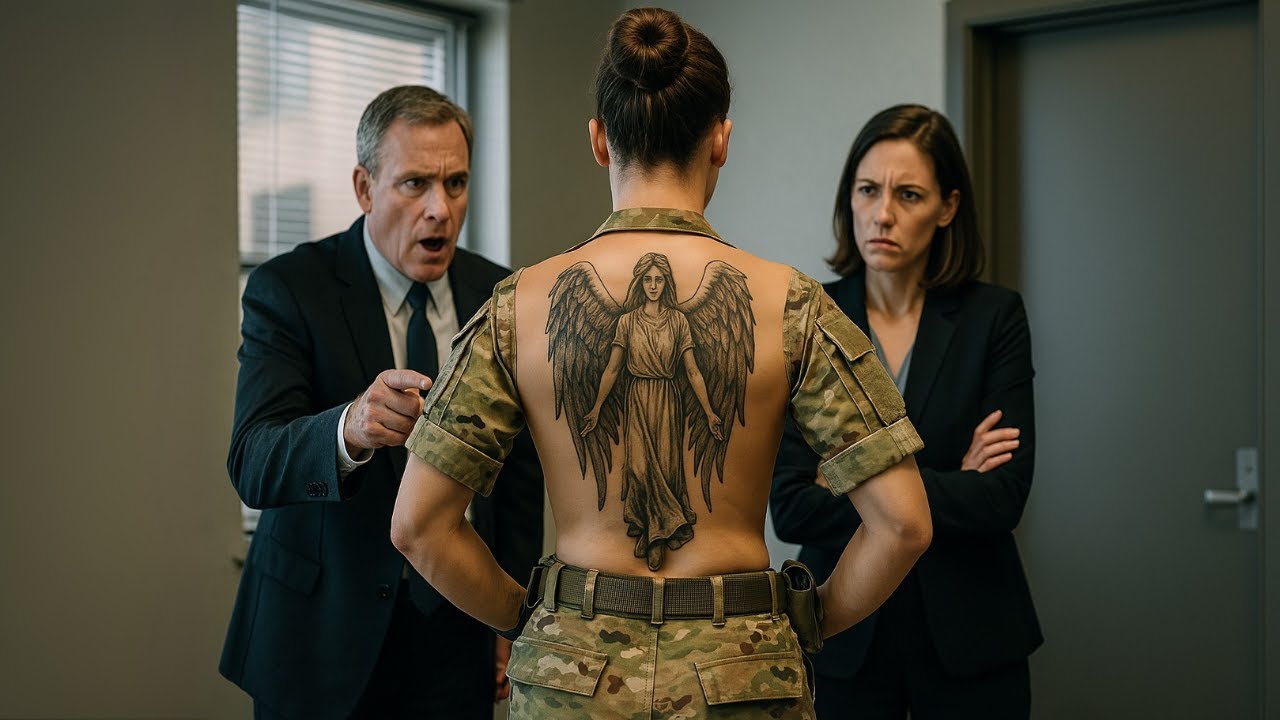 Ils lui ont ordonné de retirer son uniforme jusqu'à ce qu'un tatouage dans son dos les fasse...
