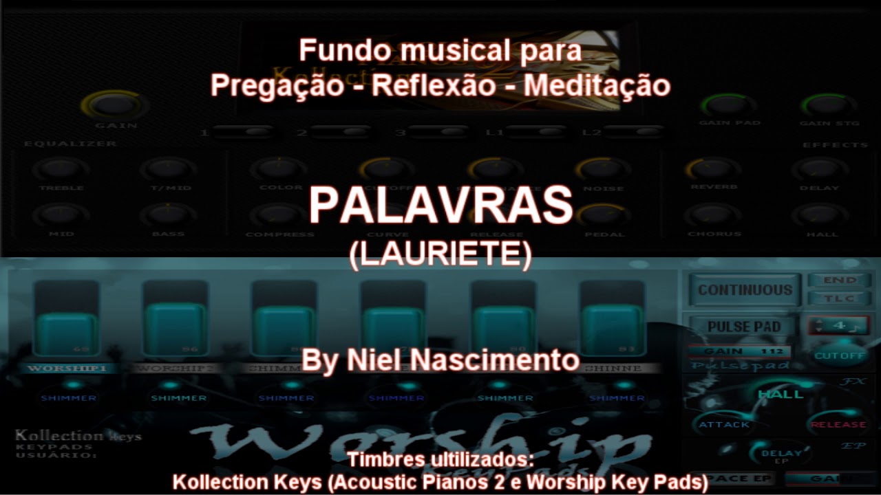 🎶 Palavras - Lauriete (Fundo Musical no piano)